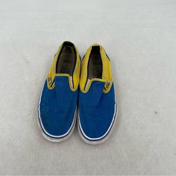 VANS OFF THE WALL Women/men Boyd Tech Blue Yellow Slip On Skate shoes M 7.5 -W 9 - Picture 1 of 9